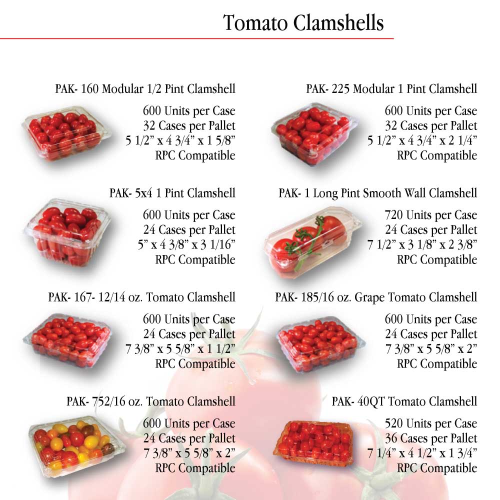 Tomato Clamshells